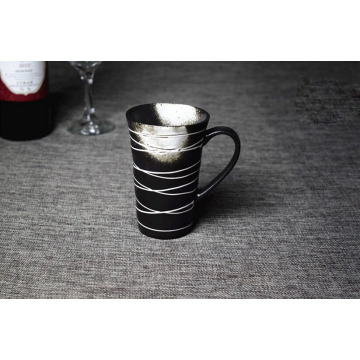 New arrival 2016 decal black ceramic mug with individual box